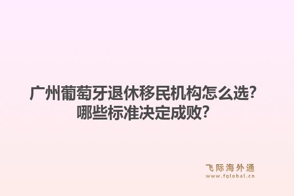 广州葡萄牙退休移民机构怎么选？哪些标准决定成败？1.jpg