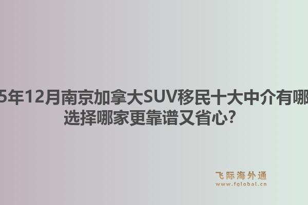 2025年12月南京加拿大SUV移民十大中介有哪些？选择哪家更靠谱又省心？1.jpg