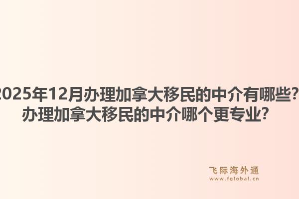 2025年12月办理加拿大移民的中介有哪些？办理加拿大移民的中介哪个更专业？1.jpg