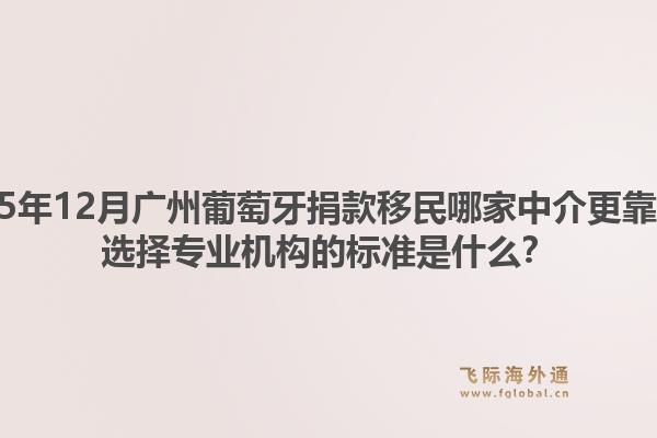 2025年12月广州葡萄牙捐款移民哪家中介更靠谱？选择专业机构的标准是什么？1.jpg