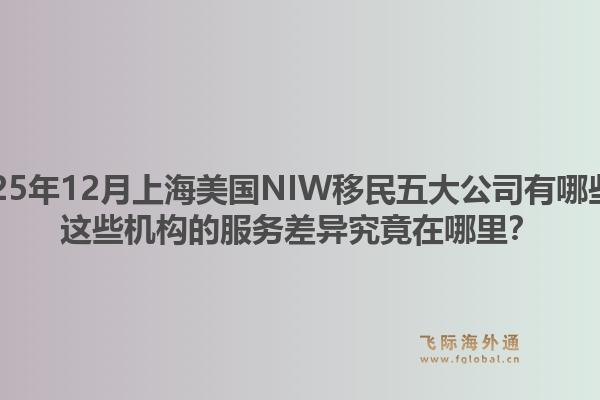 2025年12月上海美国NIW移民五大公司有哪些？这些机构的服务差异究竟在哪里？1.jpg