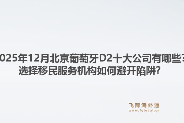 2025年12月北京葡萄牙D2十大公司有哪些？选择移民服务机构如何避开陷阱？