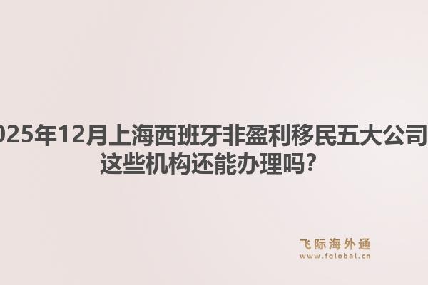 2025年12月上海西班牙非盈利移民五大公司？这些机构还能办理吗？1.jpg