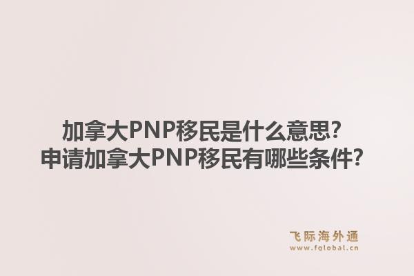 加拿大PNP移民是什么意思?申请加拿大PNP移民有哪些条件?1.jpg