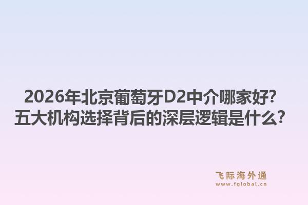 2026年北京葡萄牙D2中介哪家好？五大机构选择背后的深层逻辑是什么？1.jpg