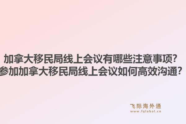 加拿大移民局线上会议有哪些注意事项？参加加拿大移民局线上会议如何高效沟通？1.jpg