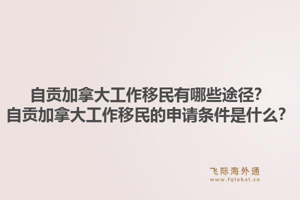 自贡加拿大工作移民有哪些途径?自贡加拿大工作移民的申请条件是什么?1.jpg