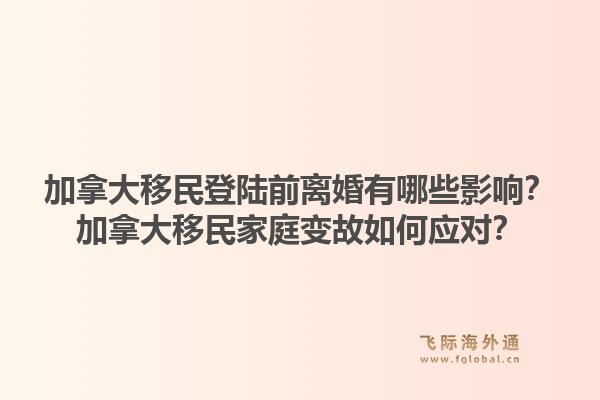加拿大移民登陆前离婚有哪些影响？加拿大移民家庭变故如何应对？1.jpg