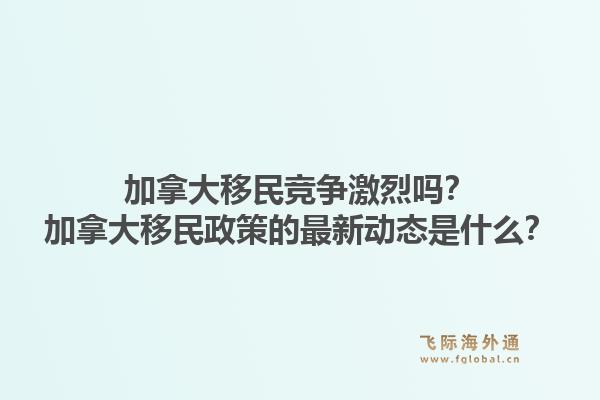 加拿大移民竞争激烈吗？加拿大移民政策的最新动态是什么？