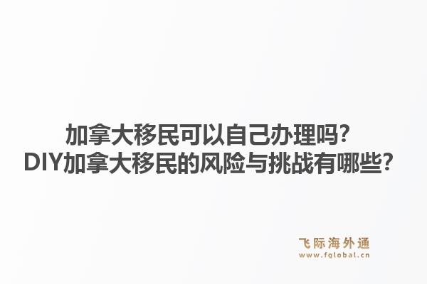 加拿大移民可以自己办理吗?DIY加拿大移民的风险与挑战有哪些?1.jpg