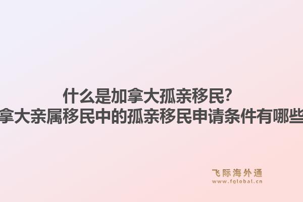 什么是加拿大孤亲移民？加拿大亲属移民中的孤亲移民申请条件有哪些？1.jpg