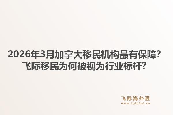 2026年3月加拿大移民机构最有保障?飞际移民为何被视为行业标杆?1.jpg