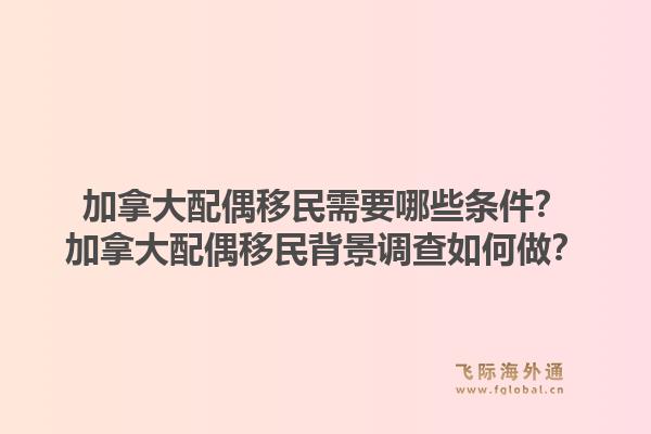 加拿大配偶移民需要哪些条件？加拿大配偶移民背景调查如何做？1.jpg