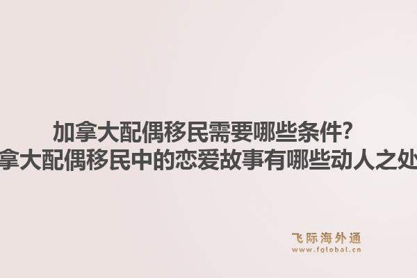 加拿大配偶移民需要哪些条件？加拿大配偶移民中的恋爱故事有哪些动人之处？1.jpg