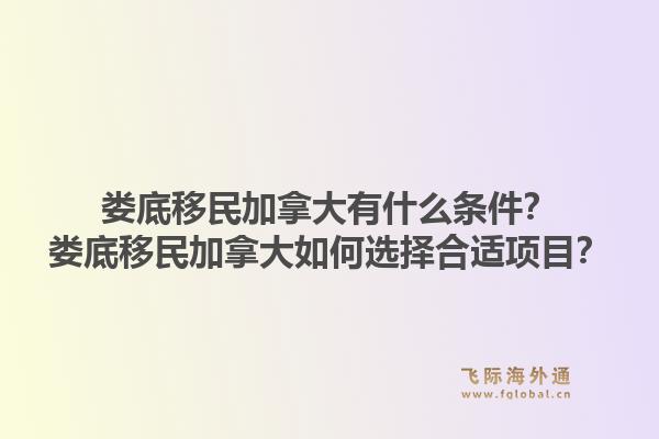 娄底移民加拿大有什么条件?娄底移民加拿大如何选择合适项目?1.jpg