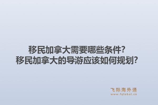 移民加拿大需要哪些条件？移民加拿大的导游应该如何规划？1.jpg