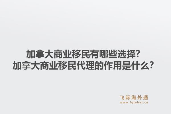 加拿大商业移民有哪些选择？加拿大商业移民代理的作用是什么？1.jpg