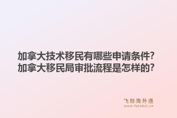 加拿大技术移民有哪些申请条件？加拿大移民局审批流程是怎样的？